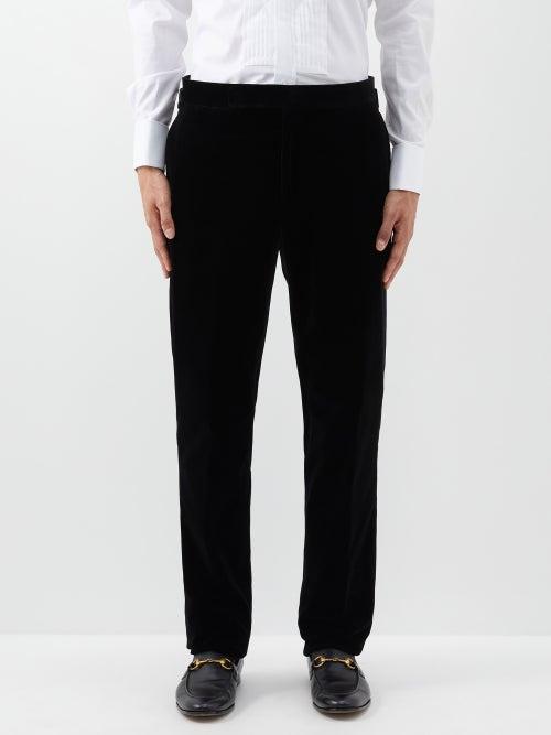 Ralph Lauren Purple Label - Classic Velvet Tuxedo Trousers - Mens - Black