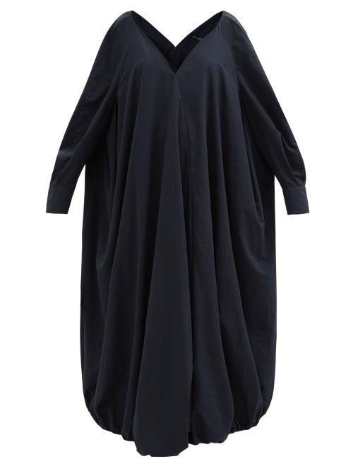 Carl Kapp - Vespucci V-neck Sateen Maxi Dress - Womens - Charcoal