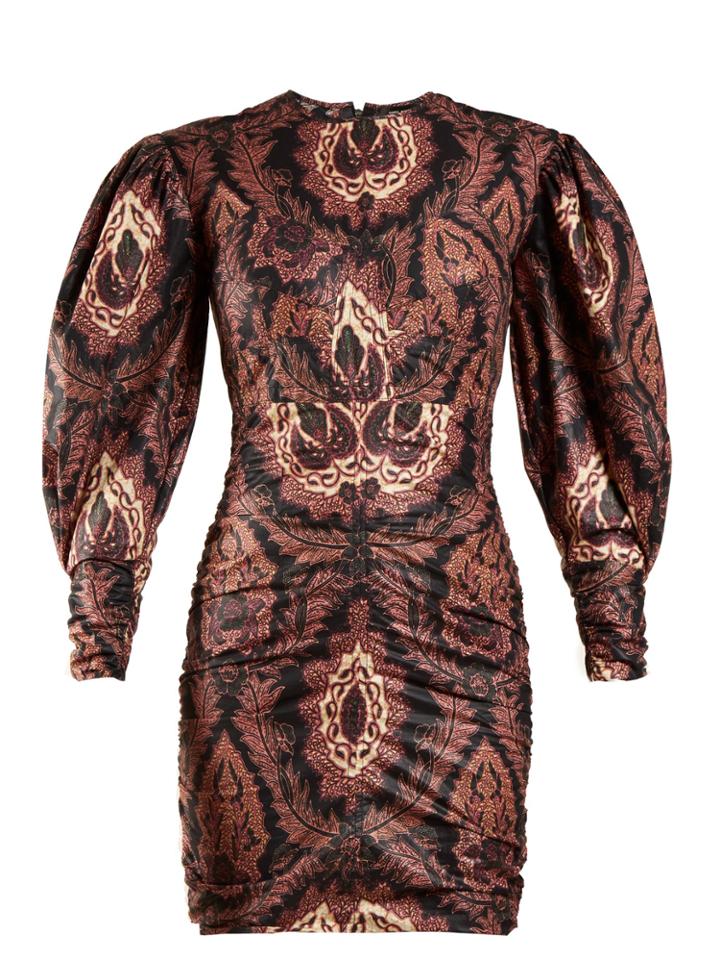 Isabel Marant May Abstract-print Balloon-sleeve Dress