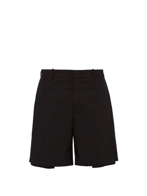 Matchesfashion.com Wooyoungmi - Mid Rise Stretch Cotton Shorts - Mens - Navy