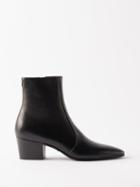 Saint Laurent - Vassili 60 Leather Ankle Boots - Womens - Black