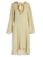 Balenciaga Ruffled Polka-dot Print Georgette Dress