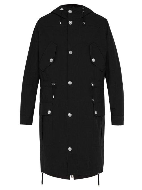Matchesfashion.com Balmain - Multi Pocket Cotton Parka - Mens - Black