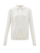 Matchesfashion.com Giuliva Heritage Collection - Cassiope Cashmere Blend Polo Sweater - Womens - Ivory