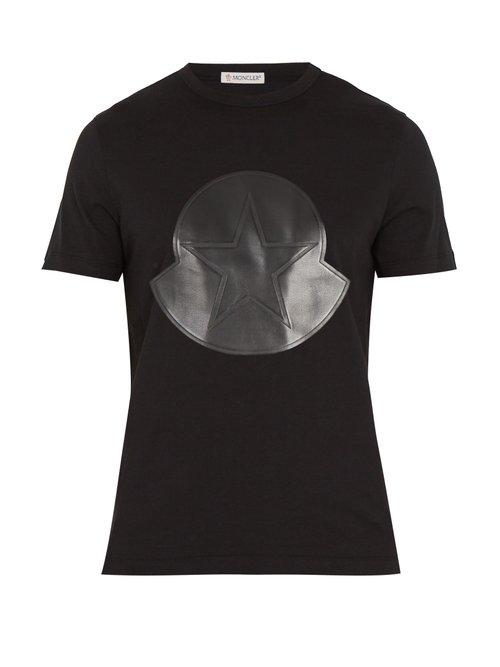 Matchesfashion.com Moncler - Bonded Logo Cotton T Shirt - Mens - Black
