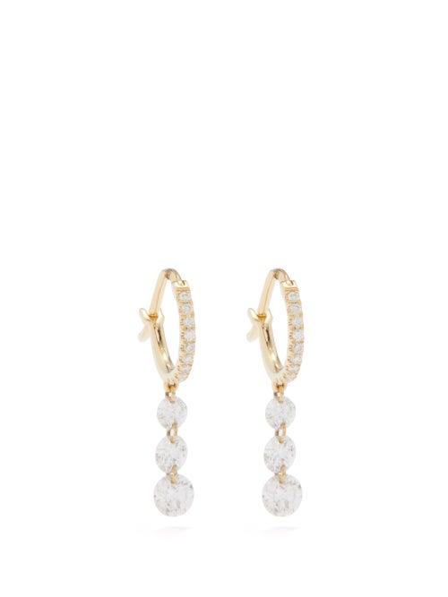 Raphaele Canot - Set Free Diamond & 18kt Gold Hoop Earrings - Womens - Yellow Gold
