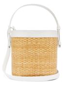 Matchesfashion.com Nico Giani - Adenia Large Straw And Leather Bucket Bag - Womens - White Multi