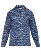Matchesfashion.com You As - Alec Abstract Print Cotton Shirt - Mens - Blue
