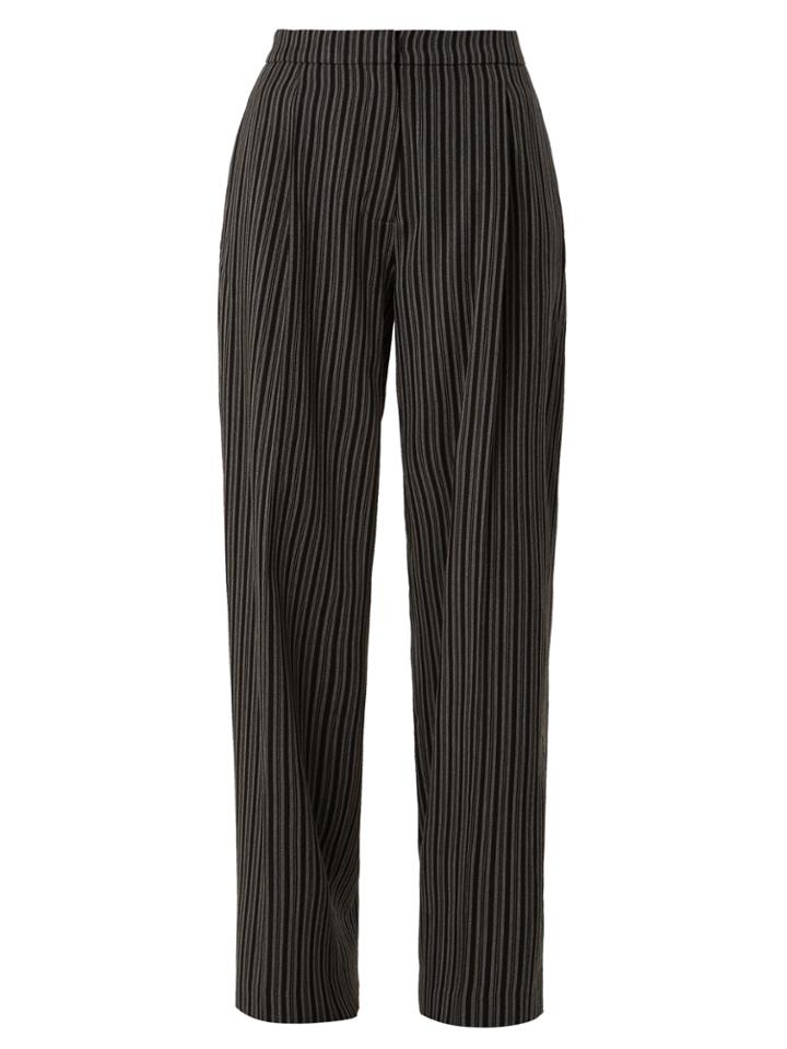 Jacquemus Le Grand Pantalon Wide-leg Striped-wool Trousers