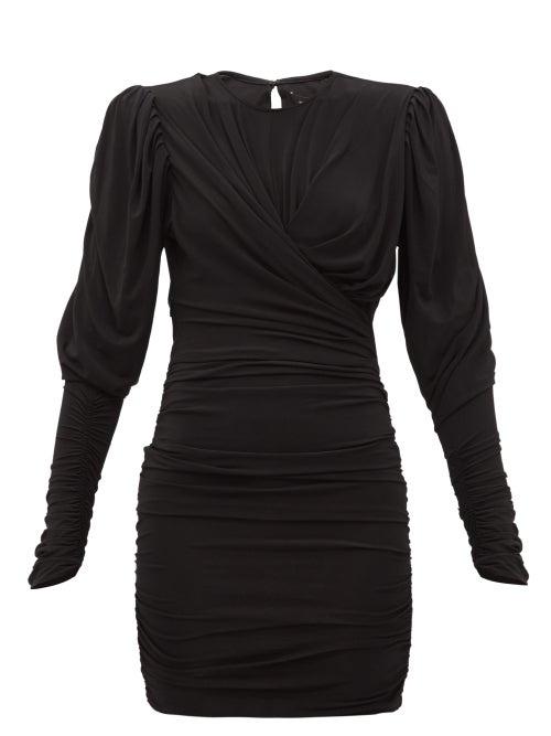 Matchesfashion.com Isabel Marant - Ghita Ruched Stretch-jersey Mini Dress - Womens - Black