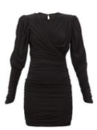 Matchesfashion.com Isabel Marant - Ghita Ruched Stretch-jersey Mini Dress - Womens - Black