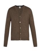 Matchesfashion.com Paul Smith - Long Sleeved Merino Wool Cardigan - Mens - Light Brown