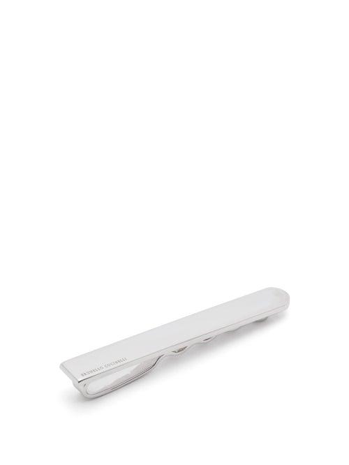 Matchesfashion.com Brunello Cucinelli - Logo-engraved Metal Tie Pin - Mens - Silver