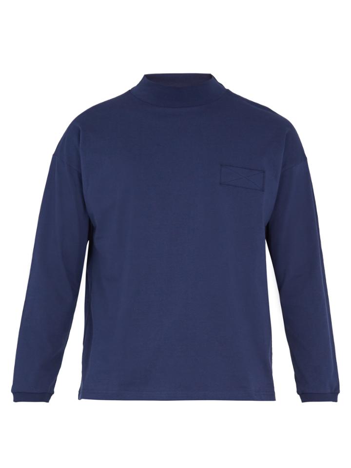 Martine Rose Logo-print Long-sleeved Cotton-jersey T-shirt
