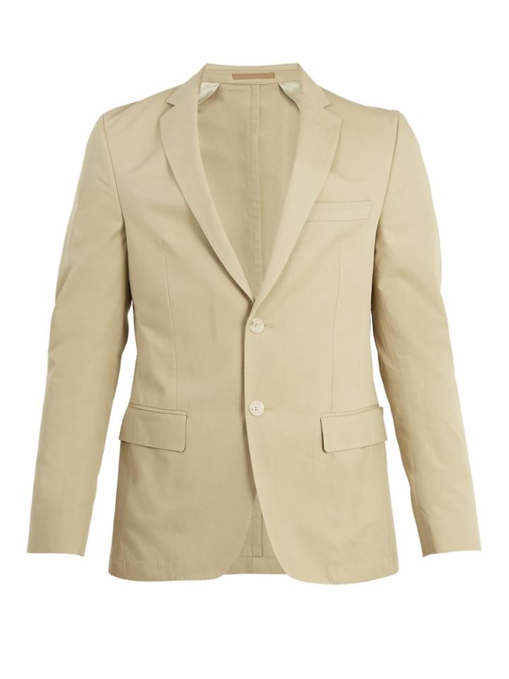 Officine Générale 375 Single-breasted Notch-lapel Cotton Blazer