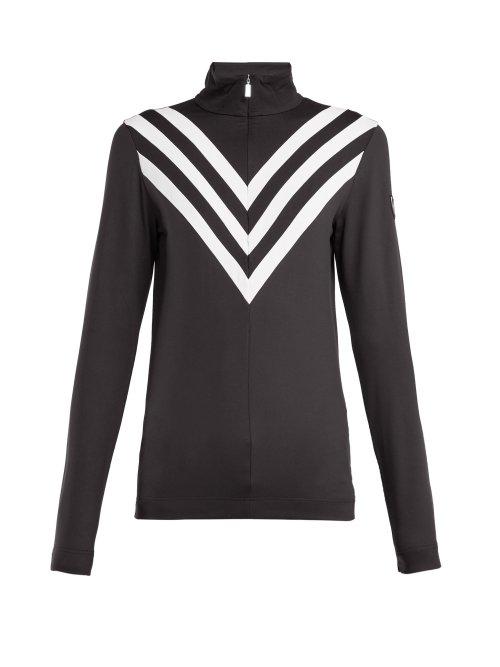 Matchesfashion.com Toni Sailer - Molly Half Zip Baselayer Top - Womens - Black White