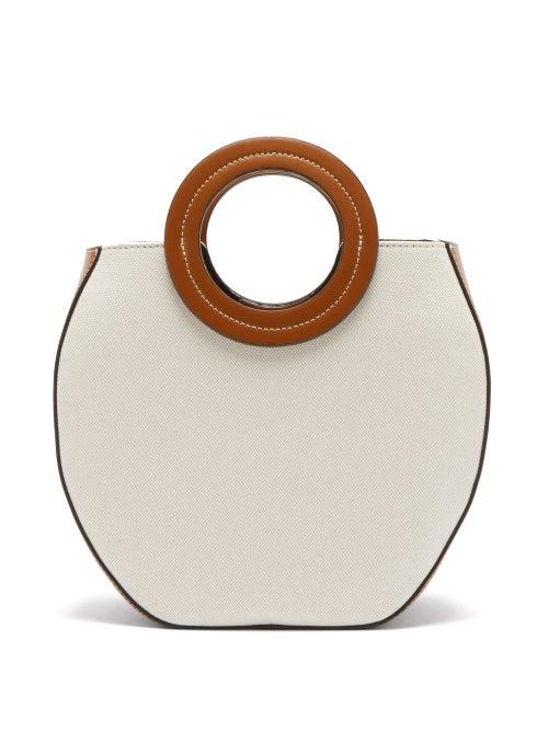 Matchesfashion.com Staud - Frida Canvas And Leather Tote Bag - Womens - Beige Multi