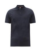 Matchesfashion.com Paul Smith - Charm-button Cotton-piqu Polo Shirt - Mens - Navy