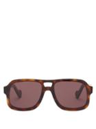 Matchesfashion.com Moncler - Aviator Tortoiseshell-acetate Sunglasses - Womens - Tortoiseshell