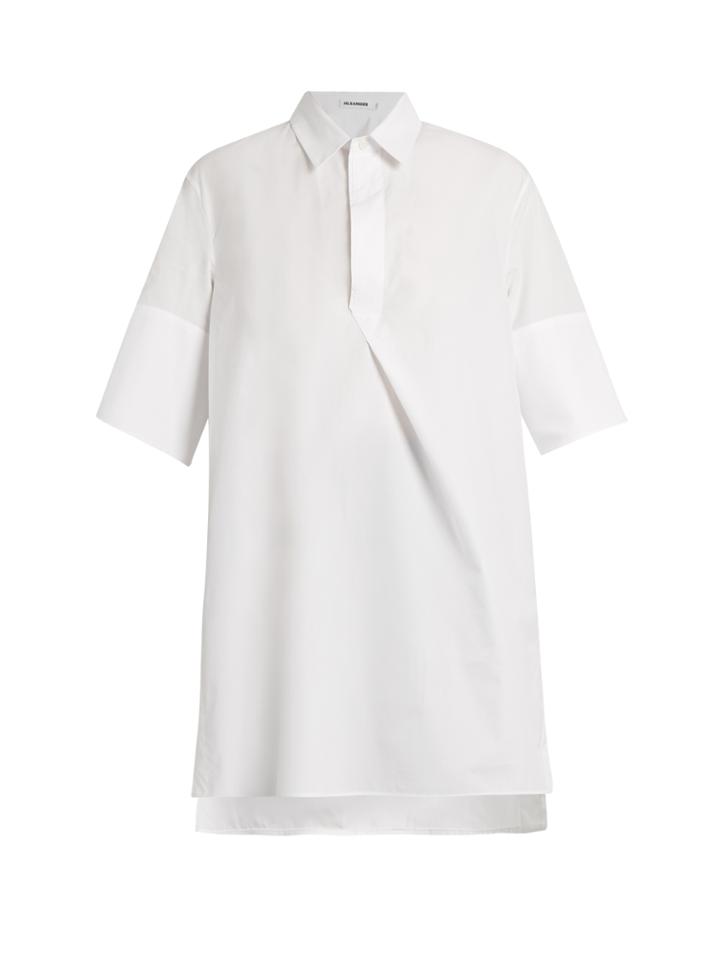 Jil Sander Calliope Short-sleeved Cotton-poplin Shirt