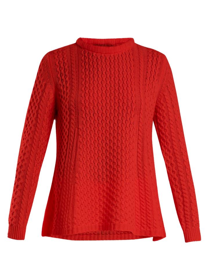 Queene And Belle Alpina Cable-knit Cashmere Sweater