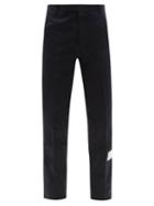 Mens Rtw Thom Browne - Logo-patch Cotton Straight-leg Chino Trousers - Mens - Navy
