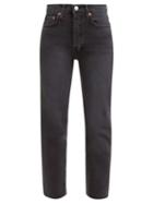 Matchesfashion.com Re/done Originals - Stove Pipe High Rise Straight Leg Jeans - Womens - Black