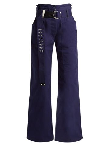 La Fetiche David Wide-leg Cotton-canvas Trousers