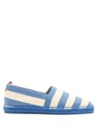 Matchesfashion.com Castaer - Striped Canvas Espadrilles - Mens - Blue