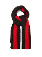 Matchesfashion.com Alexander Mcqueen - Cable Knit Cashmere Scarf - Womens - Black