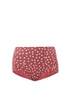 Matchesfashion.com Dolce & Gabbana - Polka-dot High-rise Bikini Briefs - Womens - Burgundy Print