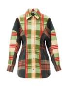 Matchesfashion.com Rave Review - Upcycled Check Wool Panelled Jacket - Womens - Multi