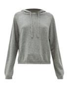 Matchesfashion.com Allude - Hooded Virgin Wool Blend Sweatshirt - Womens - Grey