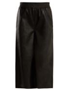 Stella Mccartney Wide-leg Cropped Faux-leather Trousers