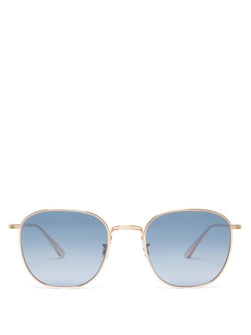 Matchesfashion.com The Row - X Oliver Peoples Board Meeting 2 Square Sunglasses - Womens - Gold