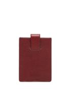 Matchesfashion.com Mtier London - Pull Out Strap Grained Leather Cardholder - Womens - Burgundy