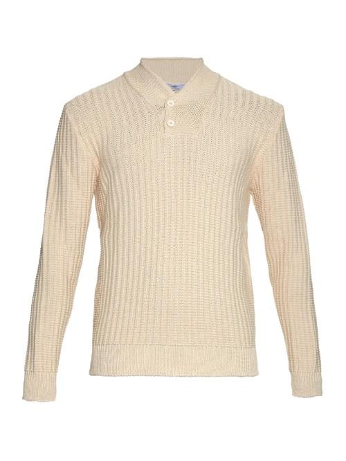 Inis Meáin Shawl-neck Cotton Sweater