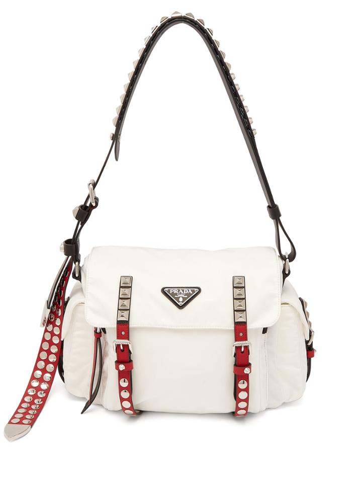 Prada Vela Leather-trimmed Cross-body Bag