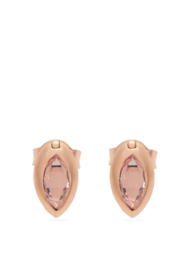 Marie Mas Amethyst, Topaz & 18kt Rose-gold Earrings