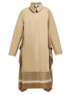 Matchesfashion.com Burberry - Silk Trimmed Cotton Gabardine Car Coat - Womens - Beige Multi