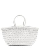 Matchesfashion.com Dragon Diffusion - Triple Jump Small Woven-leather Basket Bag - Womens - White