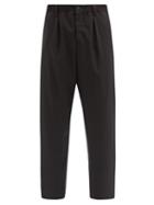 Matchesfashion.com Marni - Elasticated-waist Cropped Wool-twill Trousers - Mens - Black