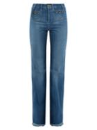 Chloé Frayed Hem High-rise Straight-leg Jeans