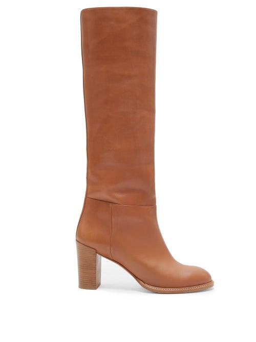 Matchesfashion.com Gabriela Hearst - Bocca Knee High Leather Boots - Womens - Tan
