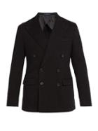 Matchesfashion.com Polo Ralph Lauren - Double Breasted Cotton Twill Blazer - Mens - Black