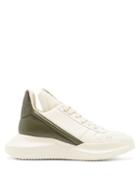 Rick Owens - Geth Runner Leather Trainers - Mens - Green White