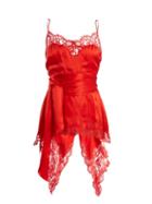 Matchesfashion.com Givenchy - Fishtail Hem Silk Satin Cami Top - Womens - Red