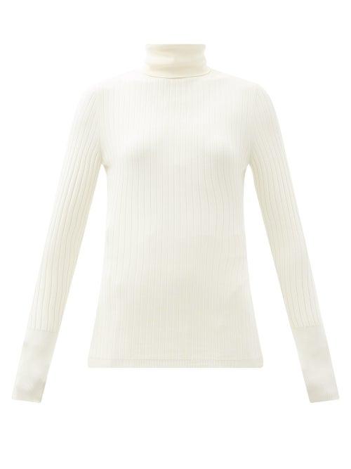 Matchesfashion.com Joseph - Ribbed-jersey High-neck Sweater - Womens - Ivory