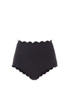 Matchesfashion.com Marysia - Santa Monica Scallop-edged Bikini Briefs - Womens - Black
