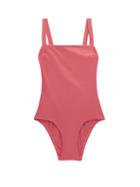 Matchesfashion.com Matteau - The Square Swimsuit - Womens - Dark Pink